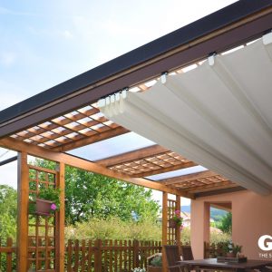 pergola con telo scorrevole